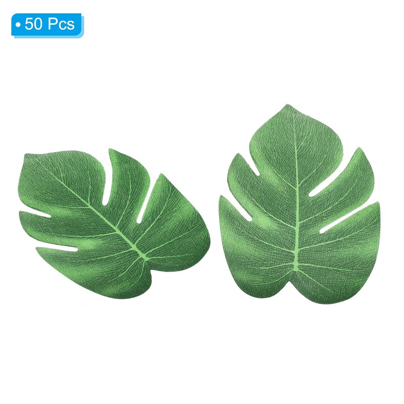 6" Green Palm Leaves 50 Pack Artificial Palm Leaves Faux Palm Fronds, Style 16 gallery