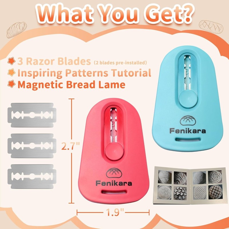 2PCS Upgraded Magnetic Sourdough Scoring Tool & Versatile Bread Scoring gallery