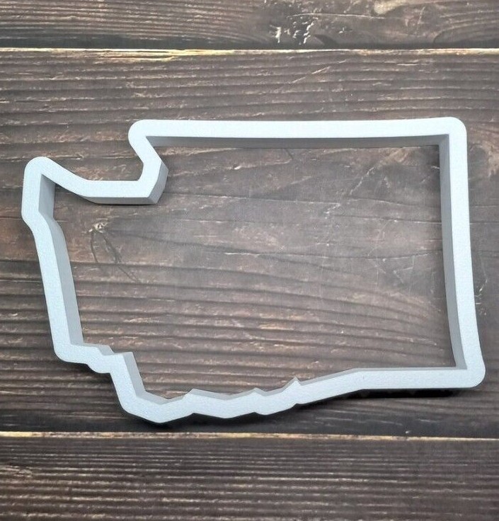 Washington State Cookie Cutter – 3D Printed – Food Safe PLA Plastic