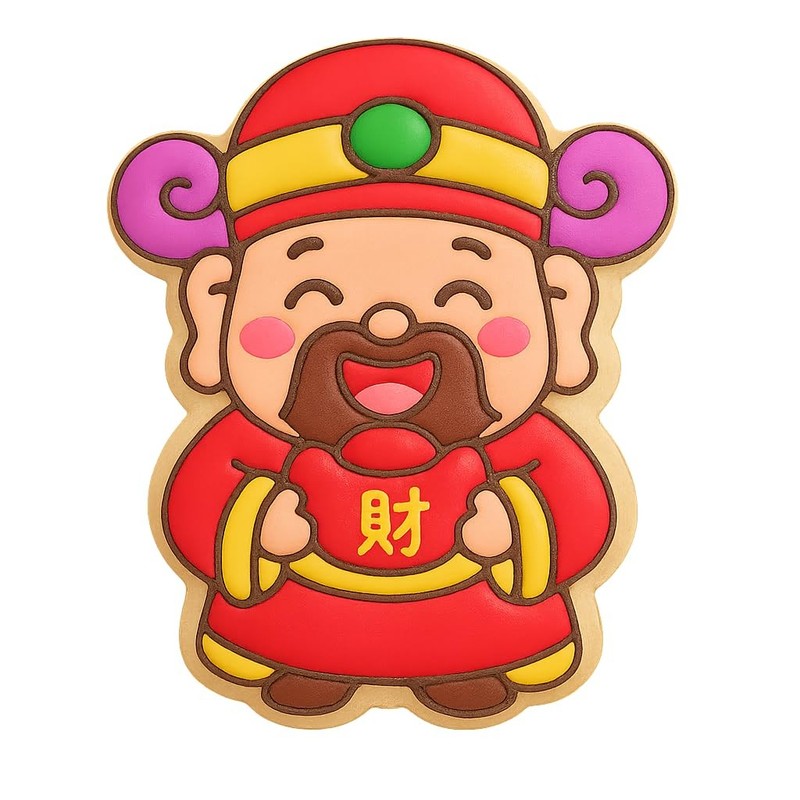 Caishen Chinese God of Wealth Cookie Cutter & Stamp ??? - 4x3.3" Creative Design gallery