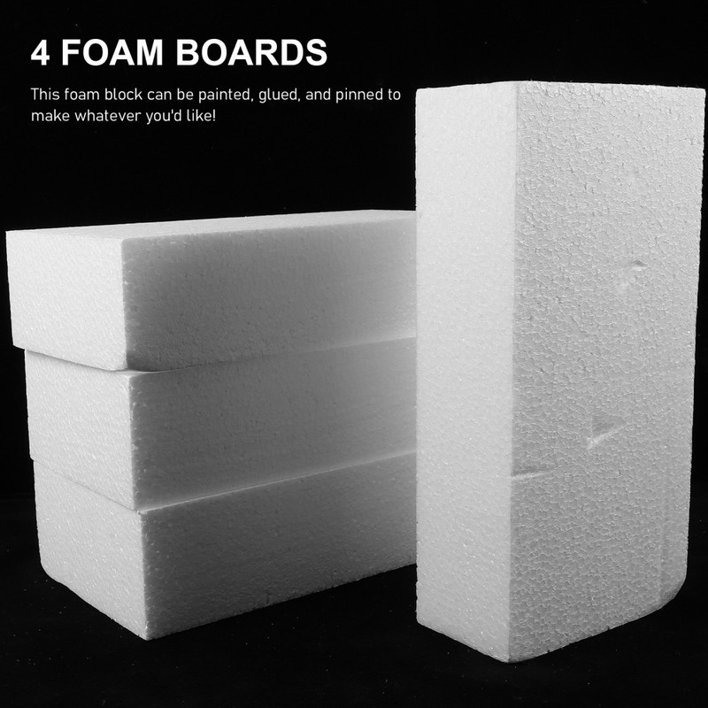 4Pcs Craft Foam Blocks White for DIY Painting Sculpting and Party Decorations gallery