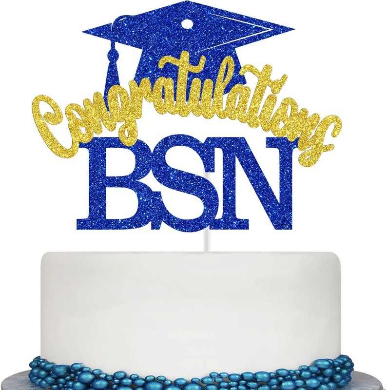 Congratulations BSN Cake Topper, BSN Graduation Decorations, Congrats