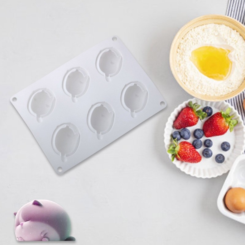Nonstick Cats Designs Silicone Cake Molds Easy Demold Squeeze Toy Making Mould gallery