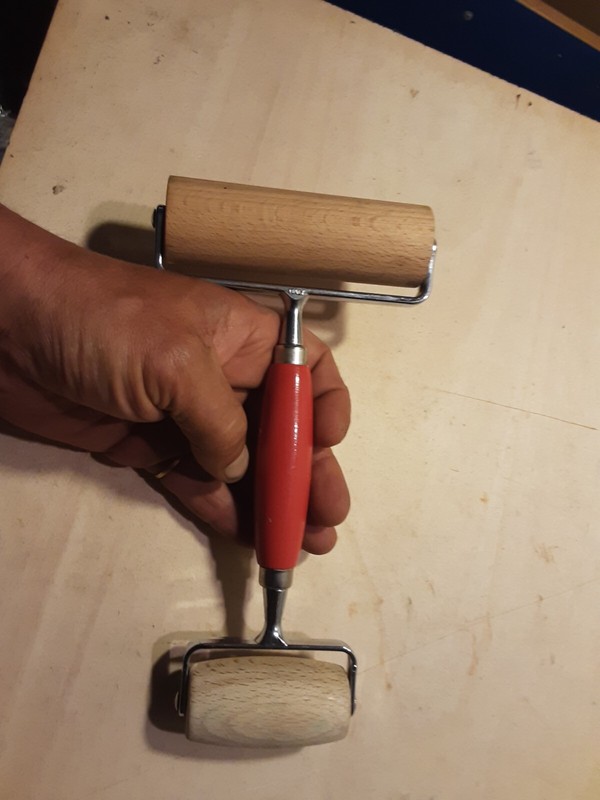 PICCOLO DOPPIO MATTARELLO PER TIRARE LA PASTA MADE IN ITALY LUNGHEZZA 23 CM
