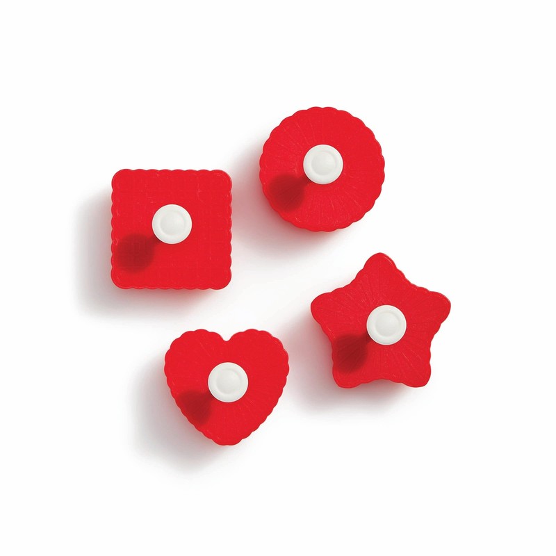 Baking Company Thumbprint Pop Out Cookie Cutters, 4 Piece Set, For Embossed T…