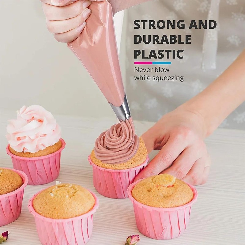 50 Pcs Disposable Piping Bags Cake Icing Cream Fondant Pastry Baking Decorating gallery