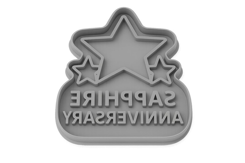 Sapphire Star Anniversary Cookie Cutter - 3.2x4" Creative Baking Fun gallery