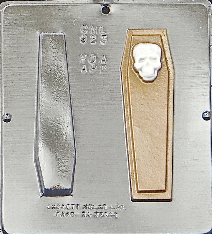 6″ Coffin Assembly Chocolate Candy Mold Halloween 923 NEW
