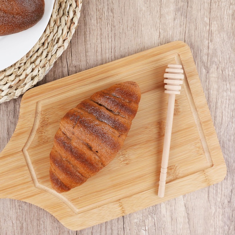 4 PCS 6.3 Inch Wooden Honey Comb Sticks Mini Mixing Stirrer Spoon Jar Drizzle gallery