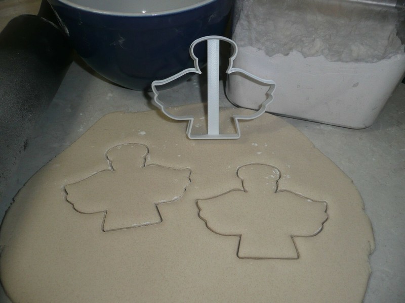 ANGEL WITH HALO OUTLINE HOLY RING OF LIGHT SPECIAL COOKIE CUTTER USA PR3214 gallery
