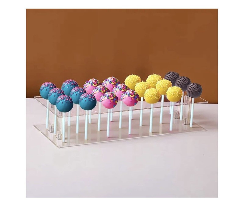 Cake Pop Stand, 21 Holes Lollipop Display Stand, Acrylic Clear Cake Pop Display
