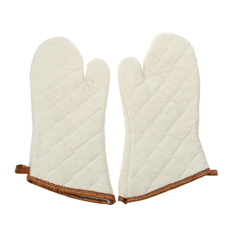 Bakery Heat Hot Resistance Microwave Barbeque Baking Oven Mitts Glove Pair