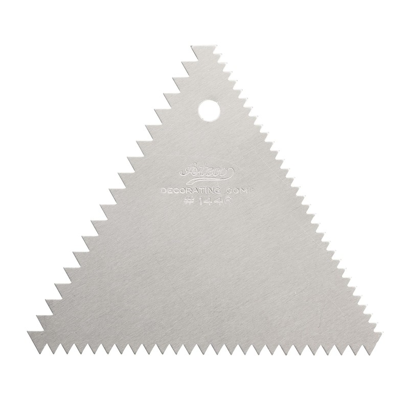 2 PCS 1446 1447 Decorating Comb Icing Smoother Set Silver Cake Tools gallery