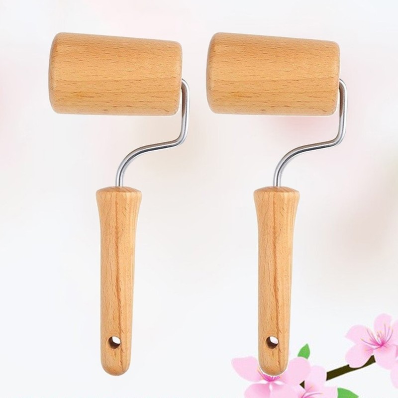 2 Pcs Pottery Rolling Pin Noodle Making Accessories Gourmet Wooden
