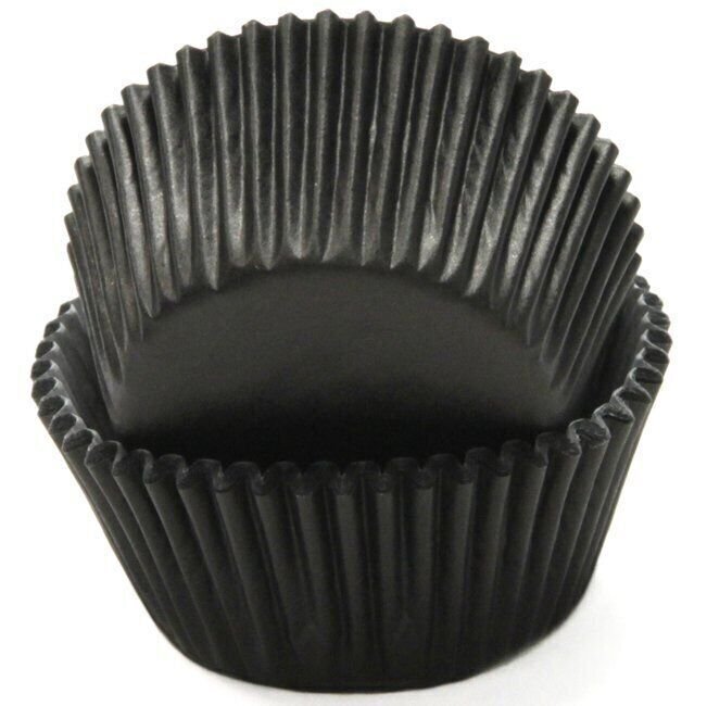 Chef Craft 50 Count Cupcake Liners Muffin Size Baking Cups – Black