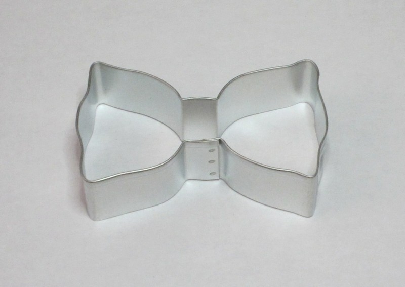 3.5" Bow Tie Hair Bow Cookie Cutter Tin Steel Xmas Gift Dance Recital Gentleman gallery