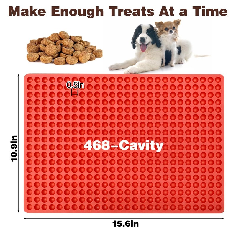 Palksky 468-Cavity Mini Round Silicone Mold/Chocolate Drops Mold/Dog Treats P... gallery