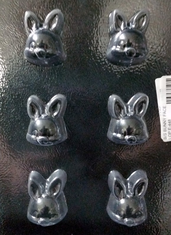 Easter B/S Bunny Face Chocolate Plastic Candy Soap Mold LOP E-448 gallery