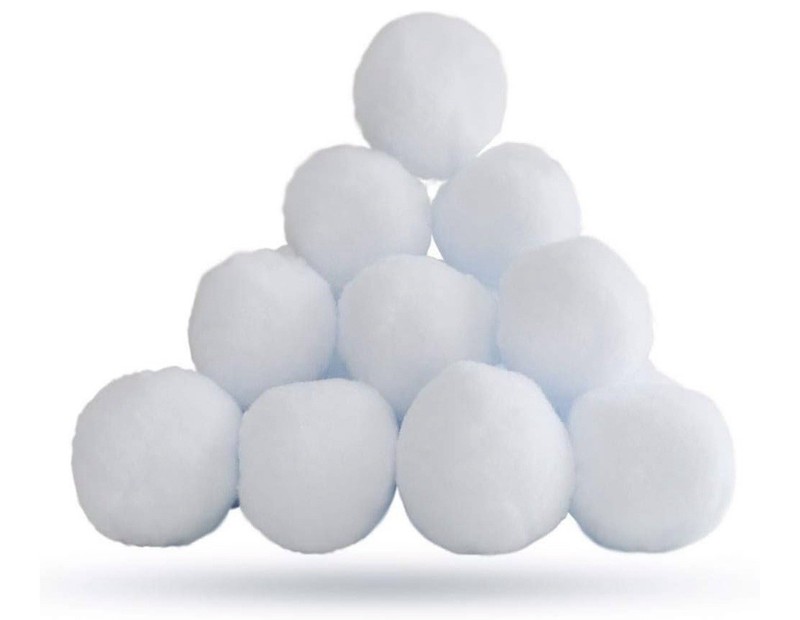 YBB 20 Pack Christmas Fake Snow White Balls, 2 Inch Realistic Snow Plush Balls
