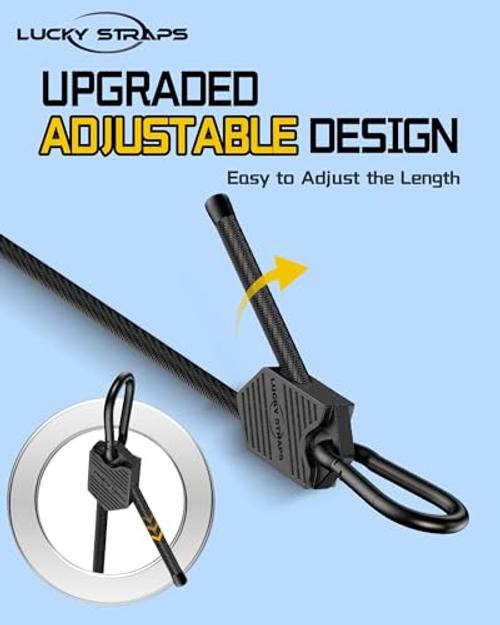 8 Pcs 48 Inch Adjustable Carabiner Bungee Cords with Hooks, Easy to Adjust gallery