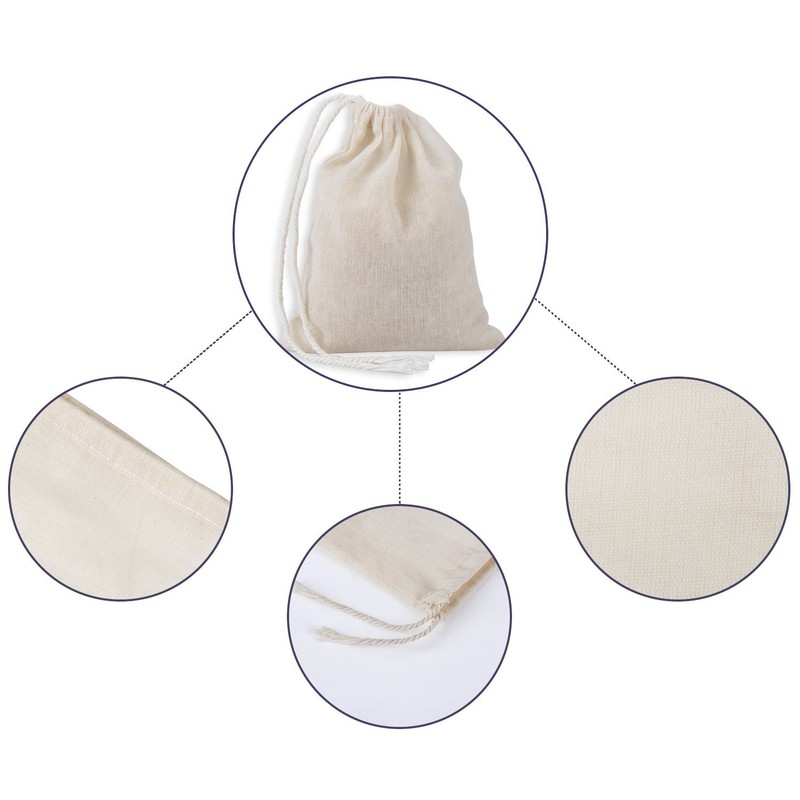 100 Pieces 4 x 3 Inches Muslin Cotton Drawstring Bags Canvas Linen Sachet Bag... gallery