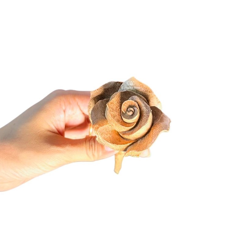 Camellia Bees Wooden Rose Wood Anniversary Flower Gift For Valentines Mothers gallery