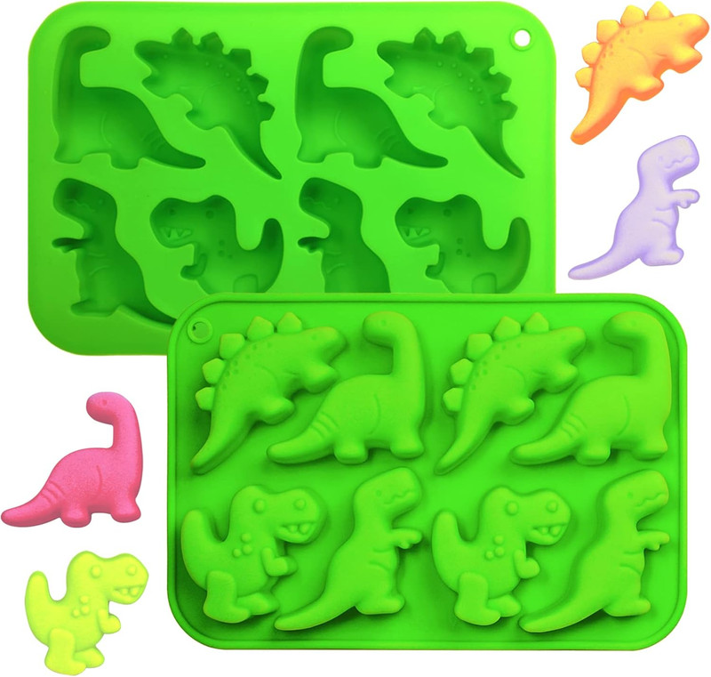 Silicone Dinosaur Cake Molds – 2 Pack for Desserts, Chocolates, and Crafts