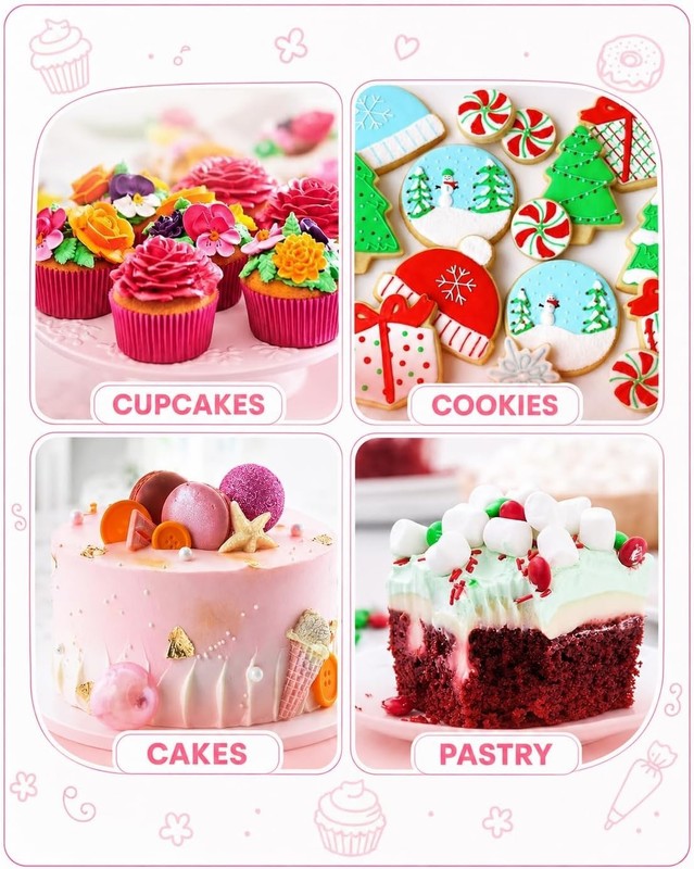 200PCs Cake Decorating Kit with & Leveler, Baking Supplies Gift Includes 110+... gallery