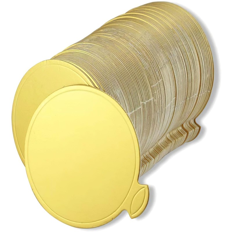 Mini Round Golden Cardboard Cake Base, Mousse Cake Boards 100PCS Paper Plates... gallery