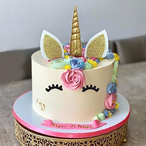 38 PCS Unicorn Cake Topper Unicorn Cake Decorations withs Balls Stars Flower gallery