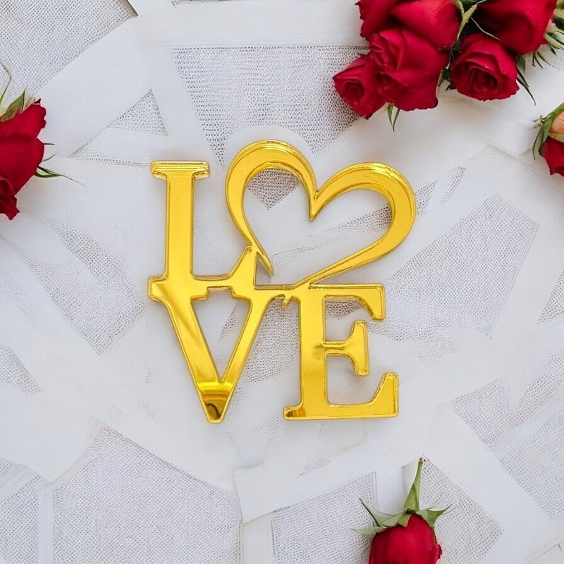 Valentines Day, Cupcake Cake LOVE Charms Decoration Various Colours