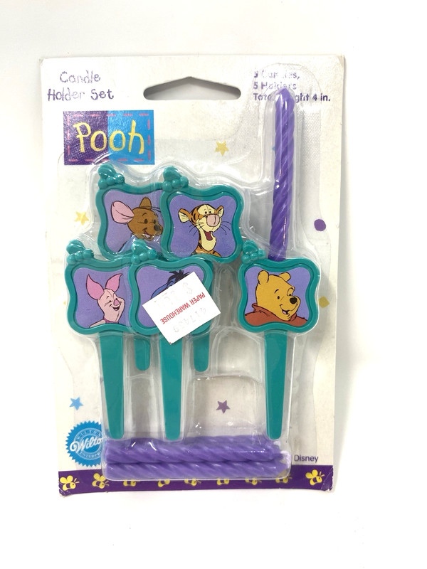 Wilton Winnie the Pooh Cake Topper Candle Holders Set 5 Characters 1996