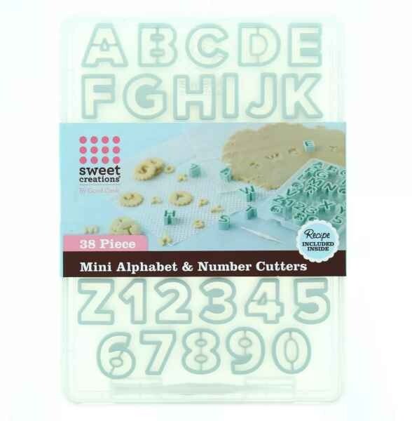 Sweet Creations by Good Cook Mini Alphabet & Number Cutters Set 38 Piece NEW