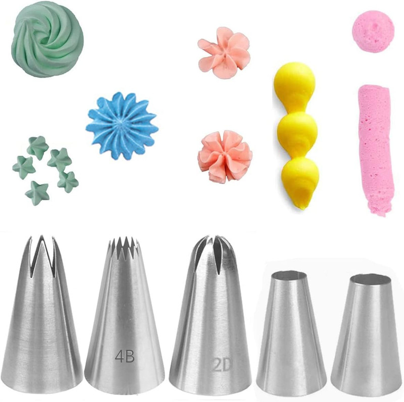 Large Piping Tips for Rose Flower Macaron Meringue Cookie Deviled Eggs Cake Cupc gallery