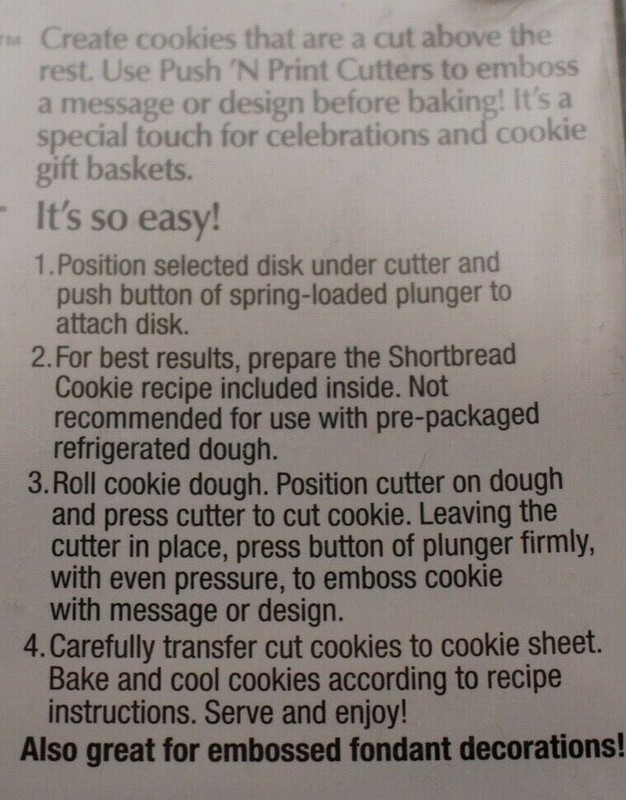 Wilton Easter Egg Push-N-Print Embossed Cookie Making Set w/3 Design Disks gallery