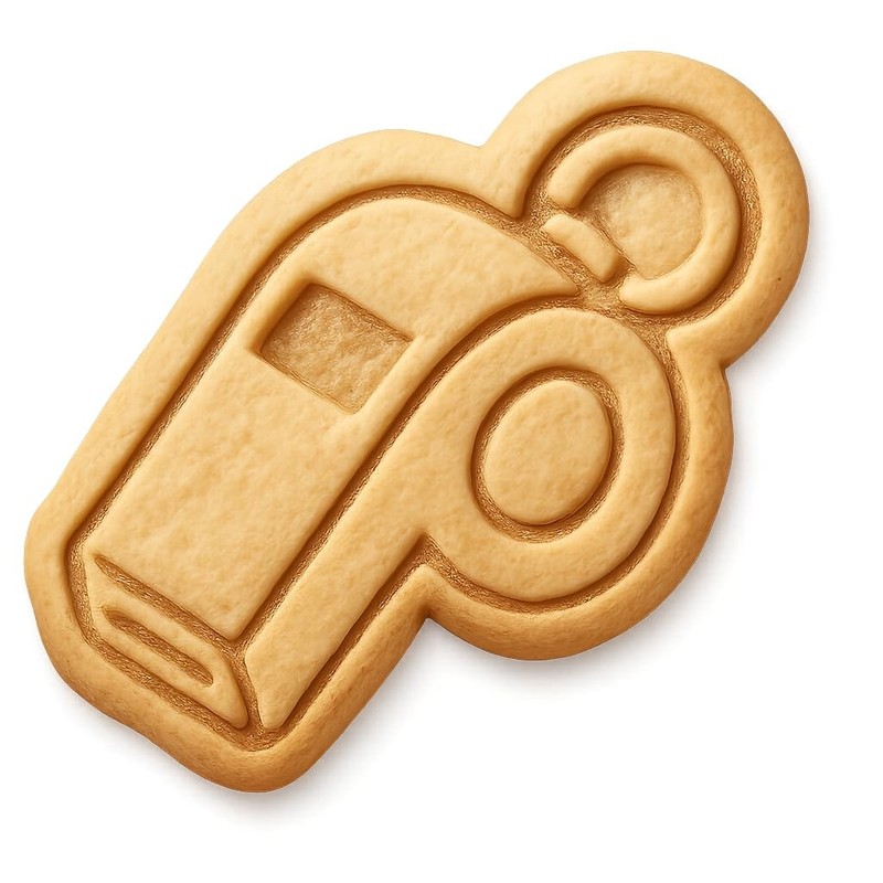 Y2K Nostalgia: Rave Whistle Cookie Cutter & Stamp, Fondant & Clay – 3.3×4