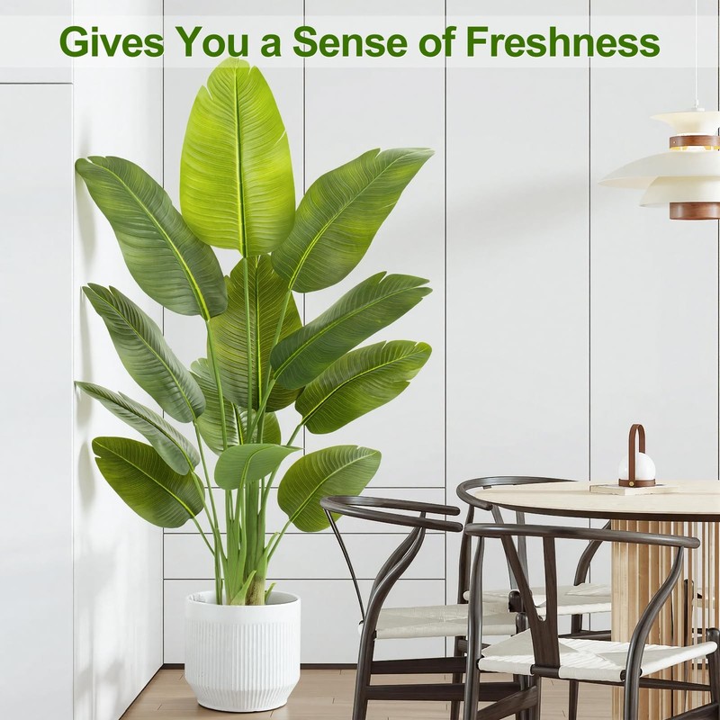 Keeplush Lifelike Bird of Paradise Artificial Plant 5ft Faux Banana Leaf Tree gallery