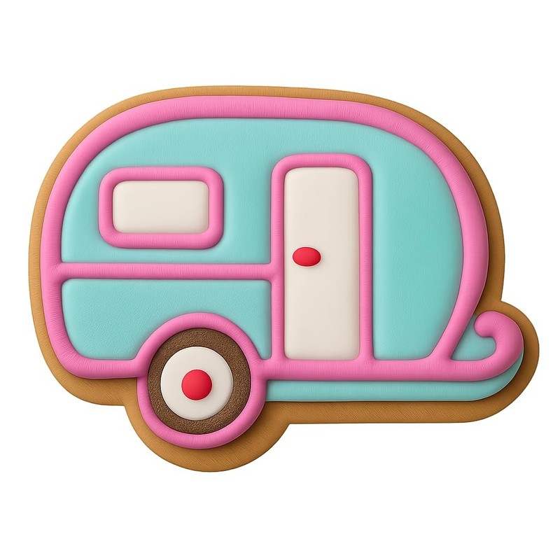 Vintage Trailer Cookie Cutter & Stamp, Fondant & Clay - 4x3 gallery