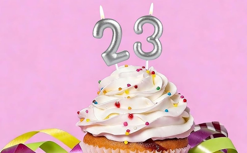 Silver 28th Birthday Number Candles,Birthday Candles for Cake,Silver Number for gallery