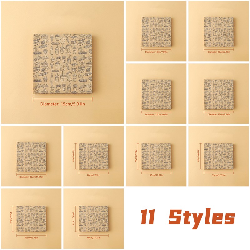 100 Pack Oilproof Paper Food Wraps For Burgers Chips Sandwiches Bread Baking gallery
