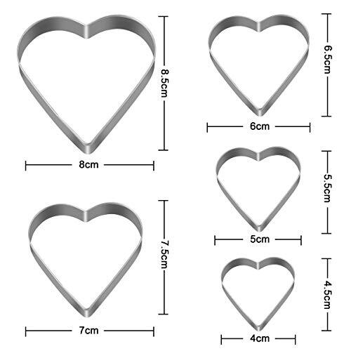 10pcs Cookie Cutters Set Stainless Steel Biscuit Cutter Love Heart Shape And Sta gallery