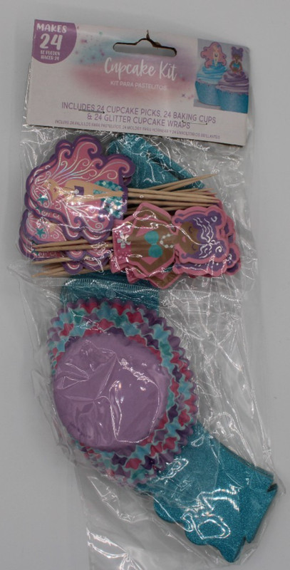 Mermaid Cupcake Kit, Makes 24 Cupcakes -C194