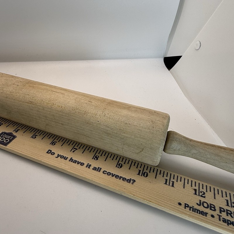 VTG J.K. Adams Vermont Wooden Rolling Pin 18" Farmhouse Primitive Kitchen Baking gallery
