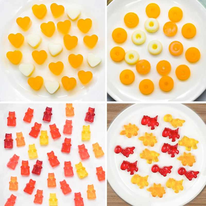 Gummy Bear Candy Molds Silicone, Mini Gummy Molds with 2 Droppers, Non-Stick Sil gallery