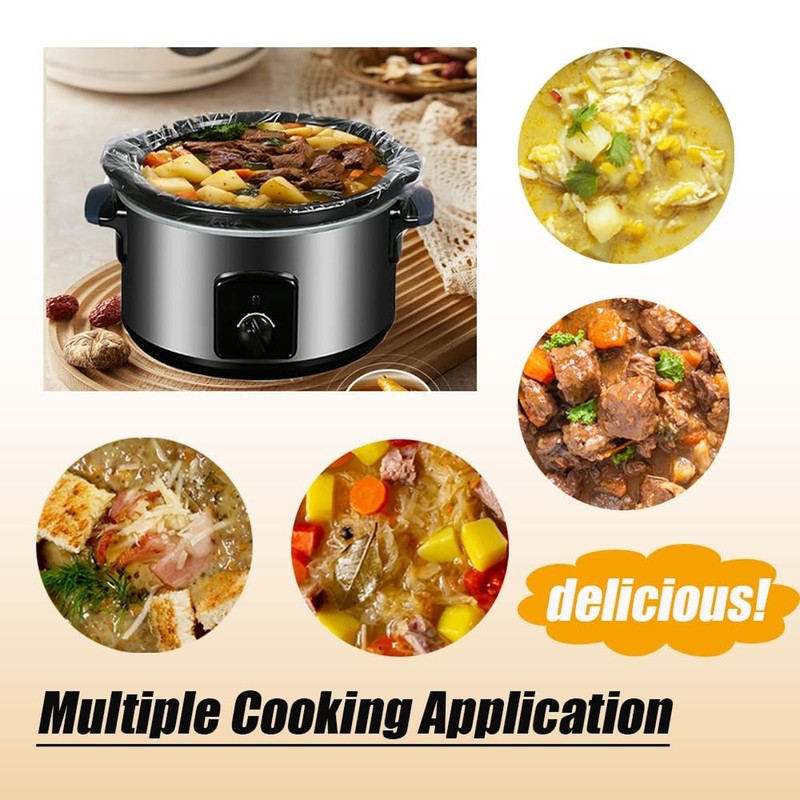 FASOZUKA Slow Cooker Liners 80×Cooking Bags Small Size Disposable Pot Liner gallery