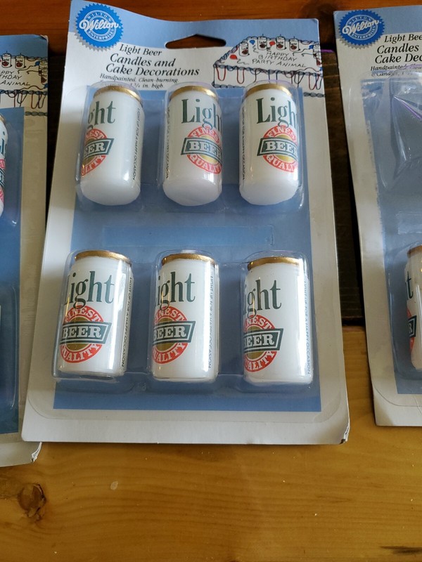 Birthday Cake Candles Wilton Novelty Light Beer Can Shaped Candle 6Pk Decoration gallery