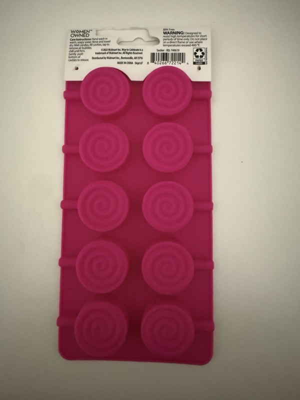10-Cavity Lollipop Swirl Silicone Mold, by Way to Celebrate Set of 2 gallery