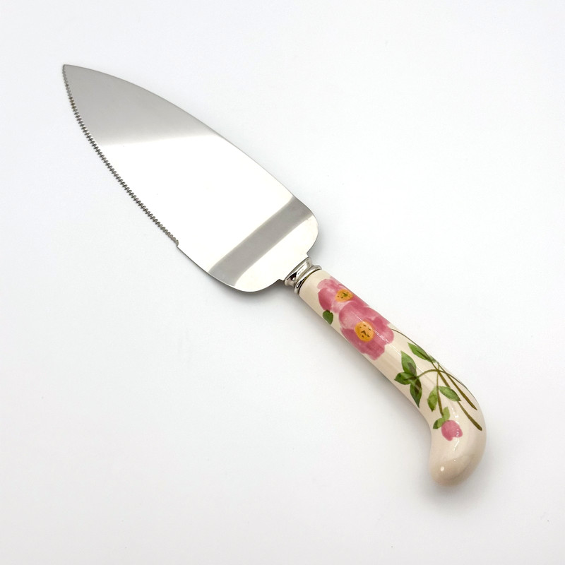 Franciscan Desert Rose Pie Cake Server With Stainless Blade 10” Vintage England