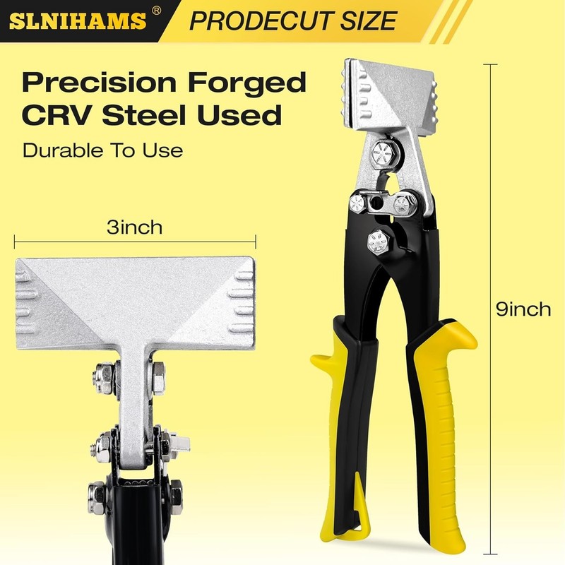 3-Inch Sheet Metal Hand Seamer Tool, Heavy Duty Sheet Metal Bender for HVAC, ... gallery