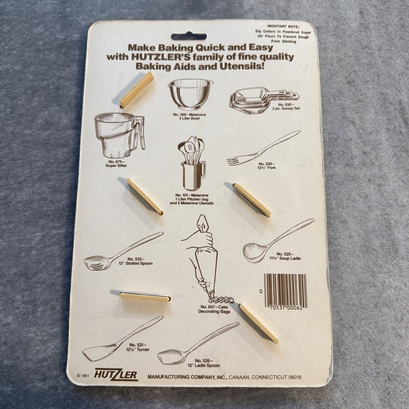 Vintage Holiday Cut-Ups Cookie Cutters Hutzler 1981 No. 62 NEW & SEALED gallery